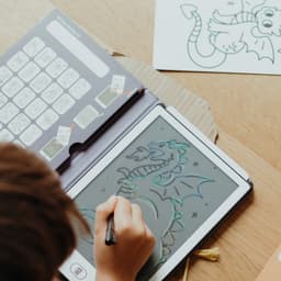 BEAU by Bo Kidywolf Kidydraw Mini Tekenboek met LCD-scherm Galaxy + Refill Dieren & Oceanen en Piraten — thumbnail 1