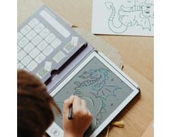 BEAU by Bo Kidywolf Kidydraw Mini Tekenboek met LCD-scherm Galaxy + Refill Dieren & Oceanen en Piraten