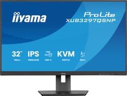 Iiyama ProLite XUB3297QSNP-B1 IPS-technologiepaneel met RJ45 (LAN), KVM-switch en USB-C-dock met 95 W stroomvoorziening, 81,3 cm QHD, zwart — thumbnail 5