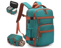 Rugzak Laptoprugzak - Schooltas - Groen - Waterdichte Rugzak Inclusief Usb Oplaadstation - Reistas - vliegtuigtas - handbagage vliegtuig - Laptop tas 17.3 inch voor dames en heren - 36L - Groen rugzak - Feestdagen - Sinterklaas - Kerst - Cadeau