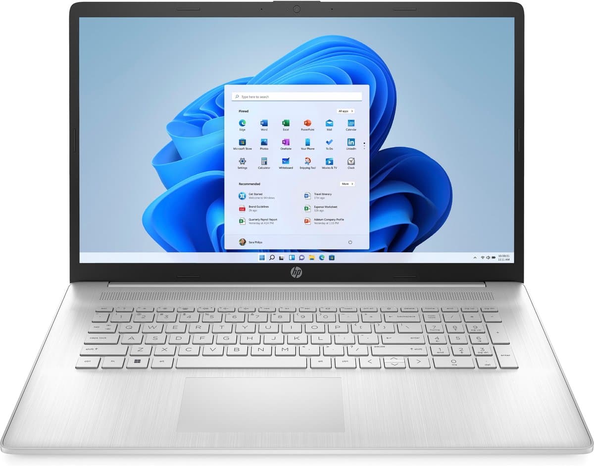 HP 17-cp3616nd AMD Ryzen™ 7 7730U Laptop 43,9 cm (17.3") Full HD 16 GB DDR4-SDRAM 512 GB SSD Wi-Fi 6 (802.11ax) Windows 11 Home Zilver — afbeelding 1