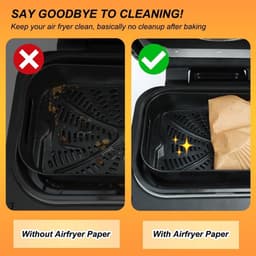 Allecto Premium - Luchtfriteuse Liners voor Airfryer - Grote Wegwerp Papieren Voeringen - Accessoires voor Ninja Grill - 100 stuks — thumbnail 5