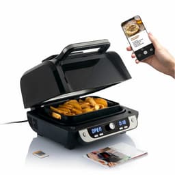 Pack Siliconen mandjes met borstel voor airfryers en Luchtfriteuse met grill, accessoires en receptenboek InnovaGoods — thumbnail 3
