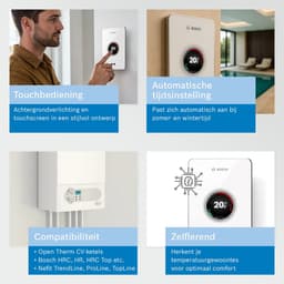 Bosch EasyControl slimme thermostaat - zwart (bedraad) — thumbnail 3