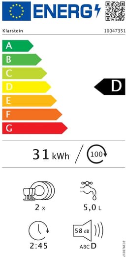 Klarstein Vaatwasser Amazonia Mini - Compact Aanrechtblad, 7 Programma's, 5L Tank of Directe Aansluiting, Energie-efficiëntieklasse D, Stil 58dB, Digitaal Display, Draagbaar Tafelblad voor Kleine Keukens, Zwart - Dishwasher — thumbnail 15