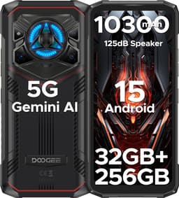 DOOGEE Blade 20 Play 5G - Robuuste Smartphone - Robuuste Telefoon - 32GB RAM + 256GB ROM - 10300mAh / 33W - Dimensity 7050 - 125dB Luidsprekers -Effect Lumière LED - Android 15 - Gemini AI -Rood — thumbnail 1