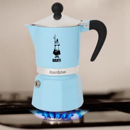 Bialetti Rainbow Azzurro 6 Kops – Espressopot – Lichtblauw – Aluminium – 270 ml — thumbnail 2