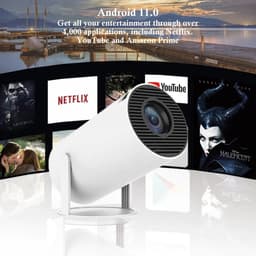 Beamzy - Mini beamer + Gratis HDMI kabel- Pro versie - Mini Beamer - mini projector - draagbare beamer - projector / beamer - Geïntegreerd Android 12.0 systeem - Screen mirroring smartphone - Home cinema — thumbnail 3