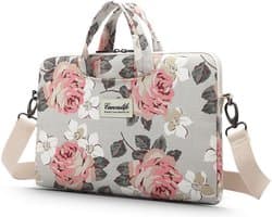 Laptoptas 16 Inch - Laptophoes Met Ritssluiting - Canvaslife Sleeve Alle Merken - Tas Alle Laptops Tot 16 Inch - Laptoptas Dames - Bloemen Rozen Design