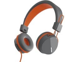 Hama 00184046 hoofdtelefoon/headset Bedraad Hoofdband Oproepen/muziek Grijs, Oranje