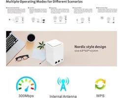 WiFi Router  Externe 300 Mbps Draadloze Mini WIFI Versterker Router