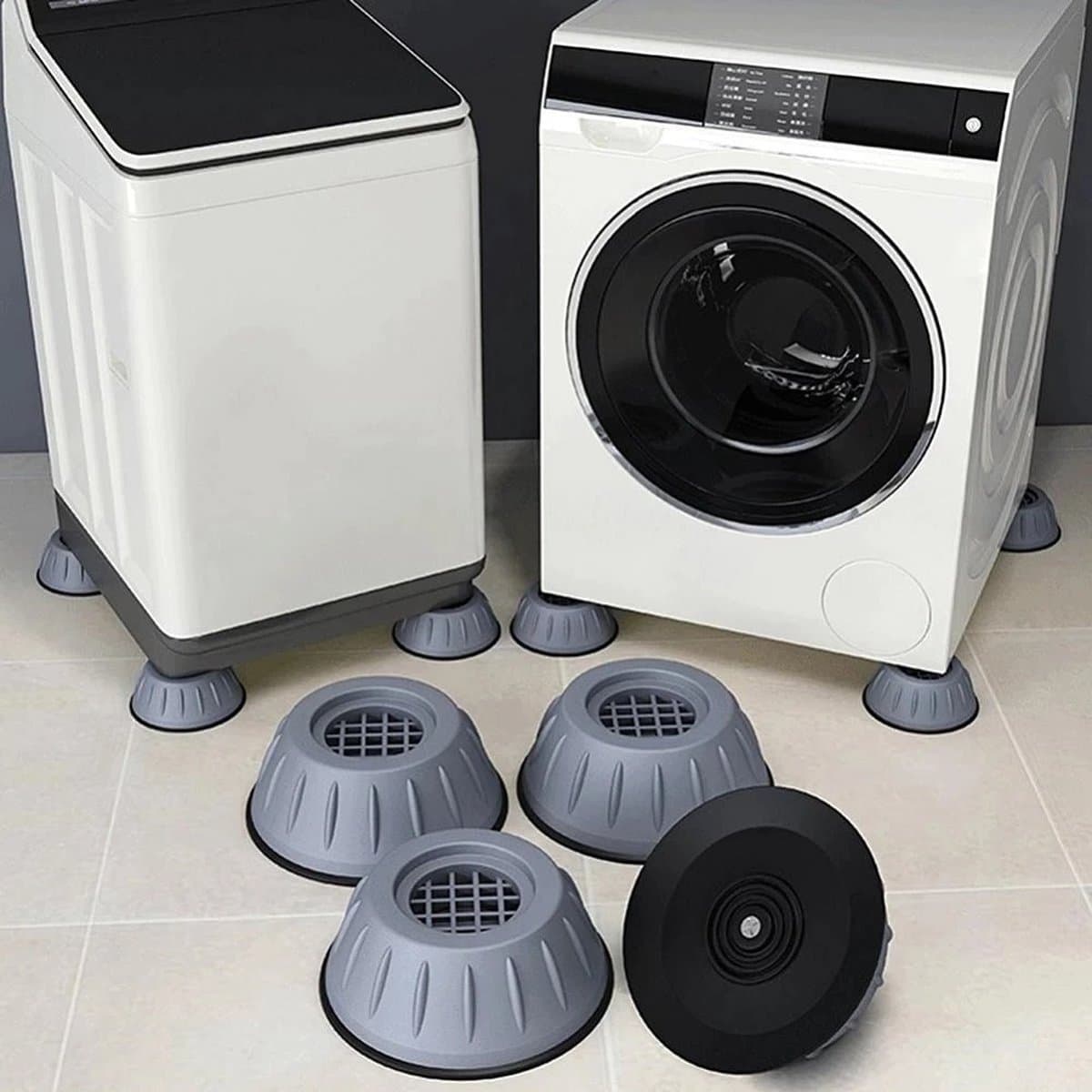 Wasmachine trillingsdemper - Wasmachine Demper - Trillingsdemper - Anti Slip Trilmats - Schokdemper - 4 Stuks Anti Tril Poten — afbeelding 1
