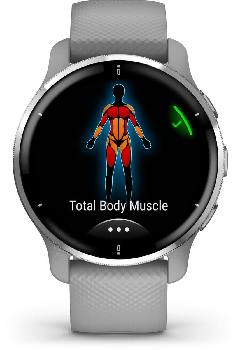 Garmin Venu 2 Plus Health Smartwatch - Amoled touchscreen - 9 dagen batterij - Spraakbesturing - Powder Gray — afbeelding 1