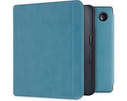 kwmobile e-reader hoesje geschikt voor Kobo Libra 2 hoes - E reader flip case met magnetische sluiting - Ereader cover in petrol