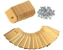 Omgoods - 30 Titanium Reservebladen voor Grasmaaier, Inclusief Schroeven