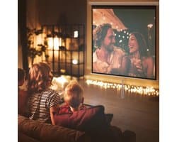 COVREO Projectiescherm 99 inch 178 x 178 cm wit, kunststof met hoogteverstelling
