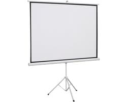 COVREO Beamer doek met statief 84 inch 171 x 131 cm wit, verstelbaar