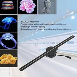 3D-hologram-ventilator, hologram-projector, 16,5 inch, 2000 x 224, wifi-3D-projector, 4 blades reclamedisplay voor reclame in de winkel, voor zakelijke borden, bar, Halloween — thumbnail 2