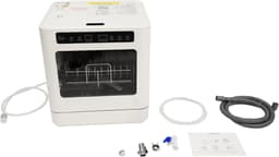 Mini Vaatwasser - Tafelmodel Vaatwasser - Snel Servies Reinigen - Touchscreen Bediening - 43x39x46cm - Wit — thumbnail 1