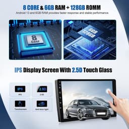 Autorradio Android 13 - 9 inch touchscreen - 6GB RAM, 128GB opslag - Met CarPlay en Android Auto - ShopVlot — thumbnail 3