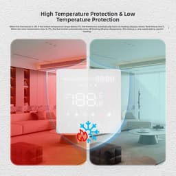 Slimme Thermostaat - Temperatuurregelaar - Verwarming Regelen - Spraakgestuurd Bedienbaar - 10x10x4 cm - Wit — thumbnail 3