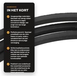 Dailygoods- Deck Belt - Hoogwaardige Rubber - Vervangingsaccessoire - Geschikt voor John Deere LA105/LA110/LA115 - Lengte 223 cm - Schokbestendig en Duurzaam - Maaiertouw — thumbnail 4