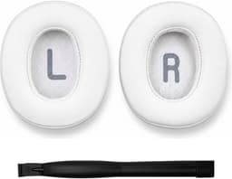 Set Oorkussens voor JBL Koptelefoon - Tune 700BT Oorkussen - Tune 700BT/710BT/720BT/750BTNC/760NC/770NC - Kunstleer met Traagschuim - Wit — thumbnail 1