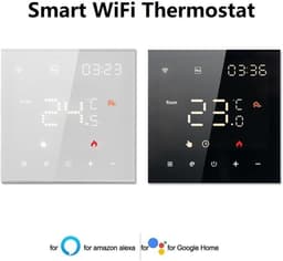 Slimme Thermostaat - Temperatuurregelaar App - Energie Besparen - LCD Touchscreen - 86x86x40mm - Wit — thumbnail 4