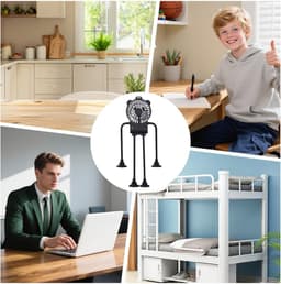 Tafelventilator Robot - Bureauventilator Zuignap - Koelen op Bureau - 3 Snelheden Instelbaar - 16.7W x 5H cm - Zwart — thumbnail 4