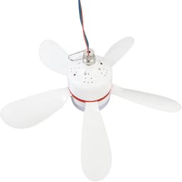 Hangende Ventilator - Plafondventilator Licht - Kamperen Buiten - Energiezuinig 12V - 165 Inch - Wit — thumbnail 1