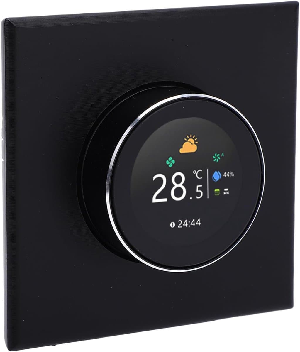 Slimme Thermostaat - Temperatuurregelaar - Comfortabel Wonen - App Bediening - 86x86mm - Zwart — afbeelding 1