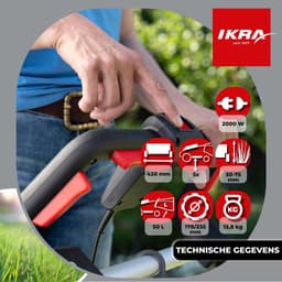 IKRA elektrische grasmaaier IERM 2043 T, 2.000 W, maaibreedte 43 cm, inclusief reservemes — thumbnail 3