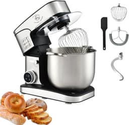 Keukenmachine - Bakrobot - Grote bereidingen - 3-in-1 functie - 12 Liter kom - Zilver — thumbnail 1