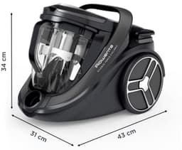 Cilinder Stofzuiger - Zakloze Stofzuiger - Grondig Huis Reinigen - Extra Stil 59 dB - 2.5 Liter - Zwart — thumbnail 3