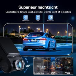 VALI® Draadloze Dashcam - Loop - Opname - Dashcam met Parkeermodus - Zwart - 8cm x 3cm x 5cm — thumbnail 3