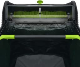 Gazonveegmachine - Tuinveger Bladverzamelaar - Gazon Onderhoud - Verstelbare Hoogte - 103 Liter Opvangzak - Zwart Groen — thumbnail 4