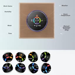 Slimme WiFi Thermostaat - Temperatuurregelaar Huis - Energie Besparen - TFT Display - 86x86mm - Zilver — thumbnail 5