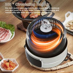 Multicooker Airfryer - Keukenapparaat - Gezond Koken - Veelzijdige Functies - 5L Capaciteit - Zwart — thumbnail 3