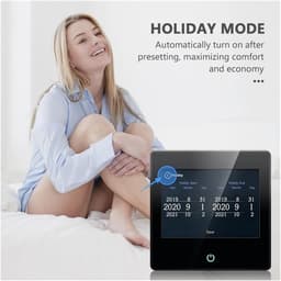 Slimme Thermostaat - Temperatuurregelaar - Energie Besparen - Wifi Bediening - 3.5 Inch Scherm - Zwart — thumbnail 3
