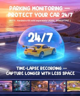 Dashcam 2K met spraakbesturing - Mini-bolletje frontcamera - 360° draaiend ontwerp - Nachtzicht technologie - Voor auto’s — thumbnail 5