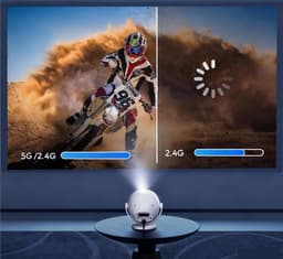 Draagbare Beamer - 4K Projector - Thuisbioscoop Ervaring - Elektrische Zoom - 30-150 inch - Zwart — thumbnail 4