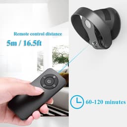 Wandventilator Bladloos - Stille Ventilator - Ruimte Koelen - Afstandsbediening Timer - 14 Inch - Zwart — thumbnail 1