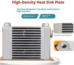 Hydraulische Oliekoeler - Luchtgekoelde Radiator - Motor Koeling - Efficiënte Ventilator - 60L/min Debiet - Oranje — thumbnail 5