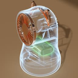 Bureauventilator met verneveling (Gelukskat-vorm) - Multifunctioneel met nanospray en 3 snelheden - Compacte koelventilator voor thuis, kantoor en onderweg — thumbnail 3