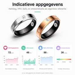 DrPhone RingSense Elegance Slimme Ring - Smart Ring - IP68 - Stappenteller - Goud - EU Maat 58 — thumbnail 2