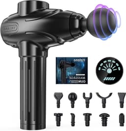 Massagepistool - Spierontspanner Percussieapparaat - Spierherstel Bevorderen - 10 Verschillende Koppen - 1 kg - Zwart — thumbnail 1