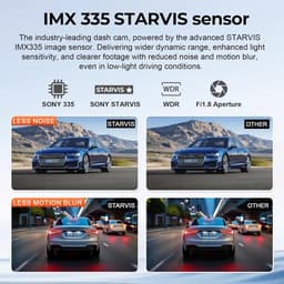 Dashcam voor auto - Zwart - Speciaal voor Volvo Polestar 2 (2021-2024) - 4K Voor- en 1080P Achtercamera met Wifi en G-sensor - Met 128 GB MicroSD-kaart — thumbnail 4