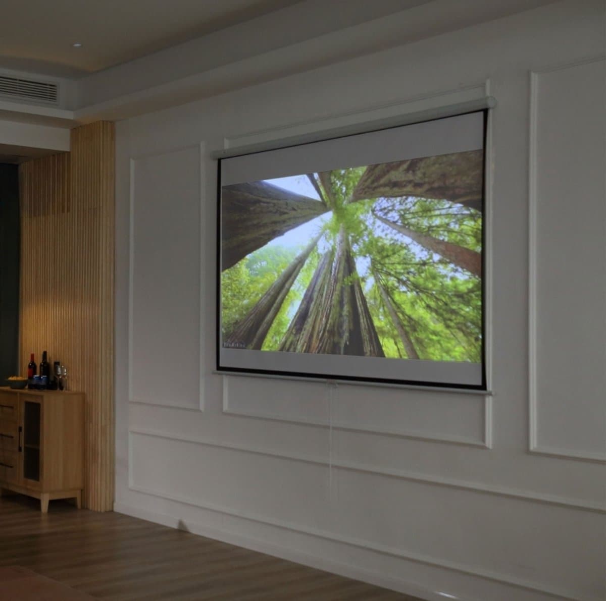 COVREO Projectiescherm 203 x 152 cm wit, 100 inch handmatig voor thuis — afbeelding 1