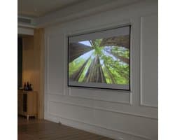 COVREO Projectiescherm 203 x 152 cm wit, 100 inch handmatig voor thuis