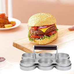 Vlees Patty Maker - Hamburger Pers - Perfecte Burgers Maken - 6 Kleine Roosters - 22.3x14.8x8.5cm — thumbnail 3